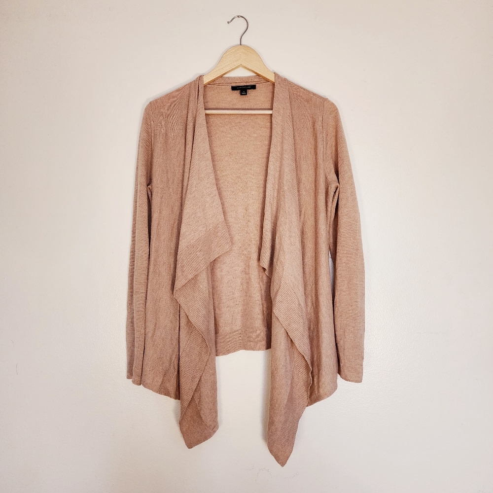 Ann Taylor Tan Open Front Cardigan Size Small